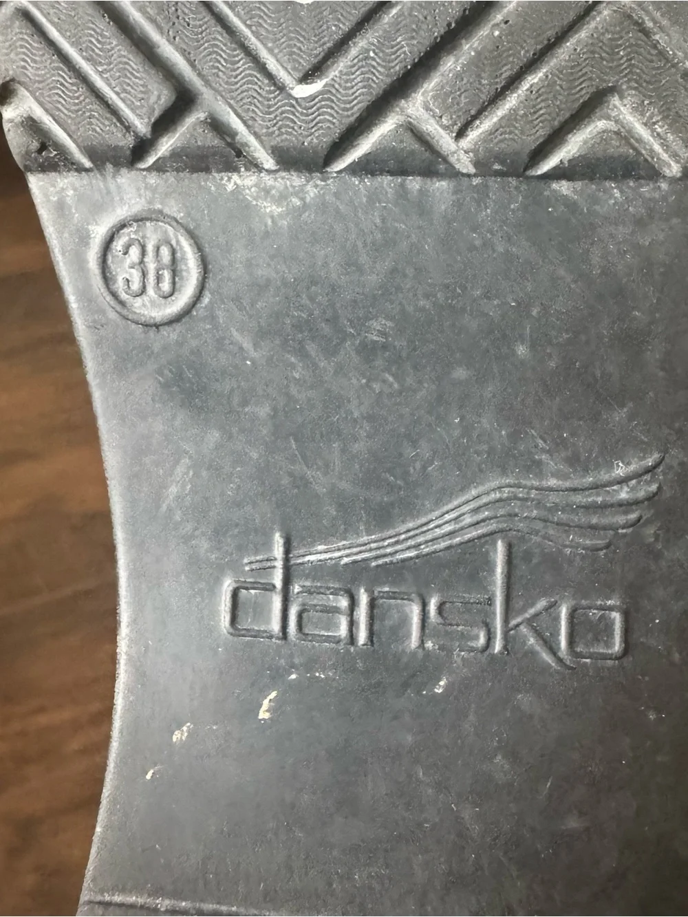 Dansko PROFESSIONAL TOOLED BLACK Womens Leather Slip On Clogs Shoes Size 38 - Picture 9 of 9